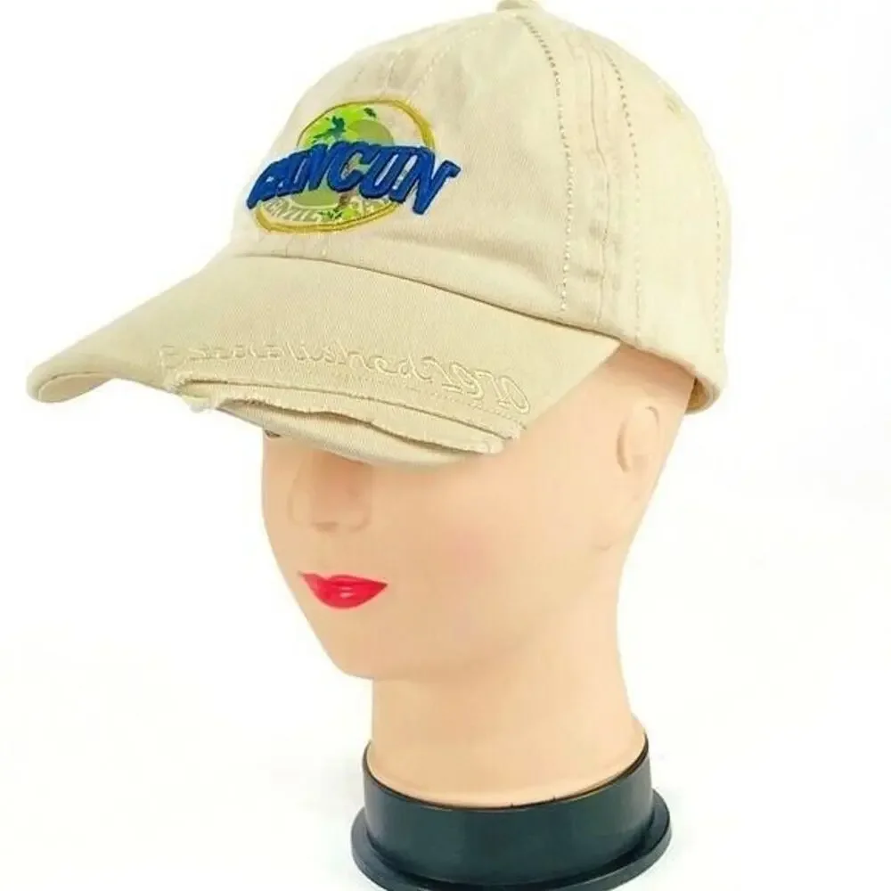 Caribbean Side Cancun Women's Light Brown Adjustable Baseball Cap